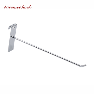 Chrome Plated 300mm <strong>Single</strong> Wire Mesh Metal Grid Wall <strong>Display</strong> <strong>Hook</strong> for Retail Store - Product Image 6