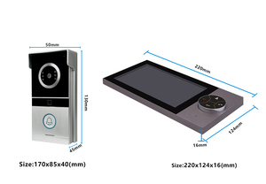 Timbre de pantalla Ahd de 7 pulgadas, sistemas de intercomunicación de puerta con cable de 4 cables con cámara, intercomunicador de vídeo Tuya, Panel de vídeo de llamada de puerta impermeable - Product Image 2