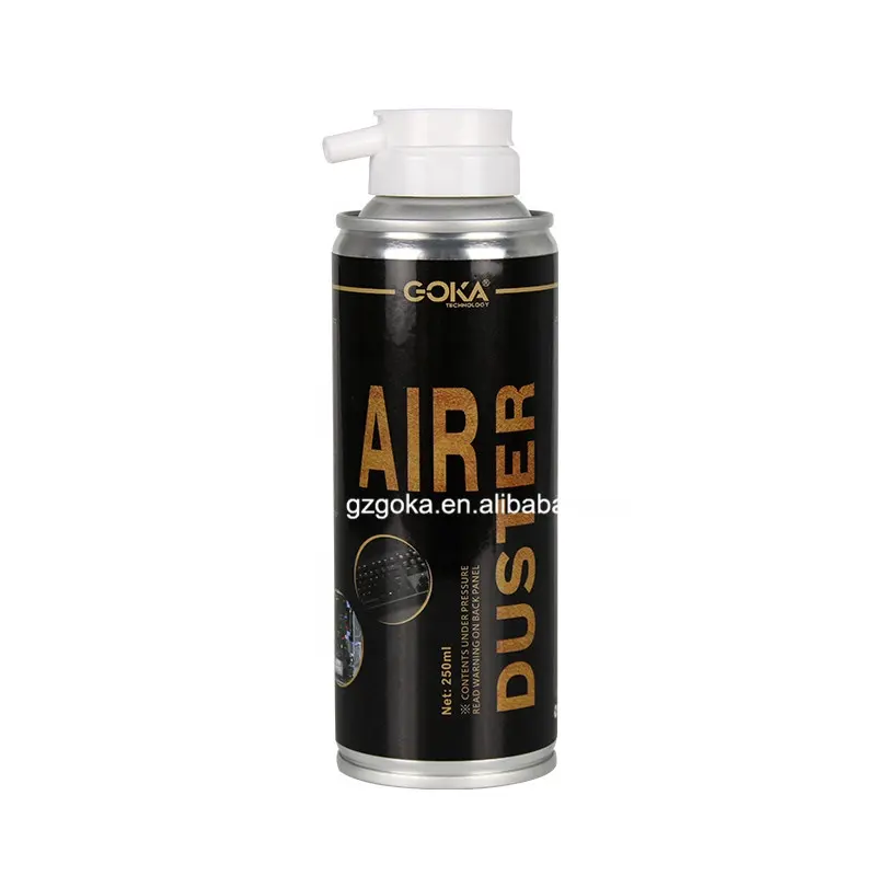 Spray comprimido para apagador de ar, 250 ml para eletrônico, para computador, garrafa de estanho, spray de poeira off, espanador de ar