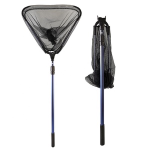 Palmer 160cm 368g Faltbares Fliegenfischer-Kescher Aluminium legierung Karpfen forelle mit langem Griff Silikon-Kescher Gummi Großhandel