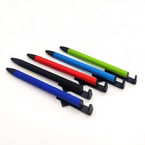 定制二维码标志印刷方形夹子橡胶软金属圆珠笔，带移动支架 - Product Image 6