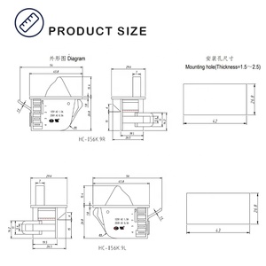 HC-056K.9 1.5A 0.5A 250V冷蔵庫部品ドアライト4ピンスイッチワールプール冷蔵庫用