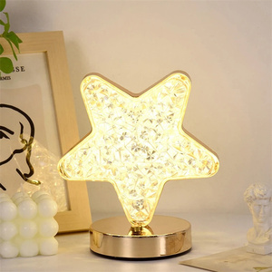 3 Color Adjustable Light and <strong>Dark</strong> Tricolor Dimming Touch Control Star <strong>Moon</strong> Crystal Led Desk Decor Night Light Table Lamp - Product Image 6