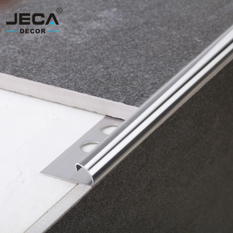 Foshan Factory JECA Tile Edging Profiles Ceramic Tile Trim 304 Stainless Steel Tile Edge Trim For Floor Or Wall Decoration