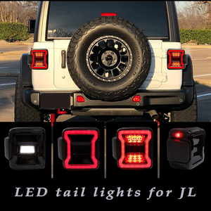 JL JLU ไฟท้าย LED แบบรมควันสำหรับ JL 2018-2024ปลั๊กแอนด์เพลย์พร้อมสัญญาณเลี้ยวไฟกระพริบตอนกลางวัน - Product Image 1