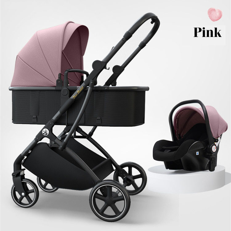 Cuna portabebés rosa+