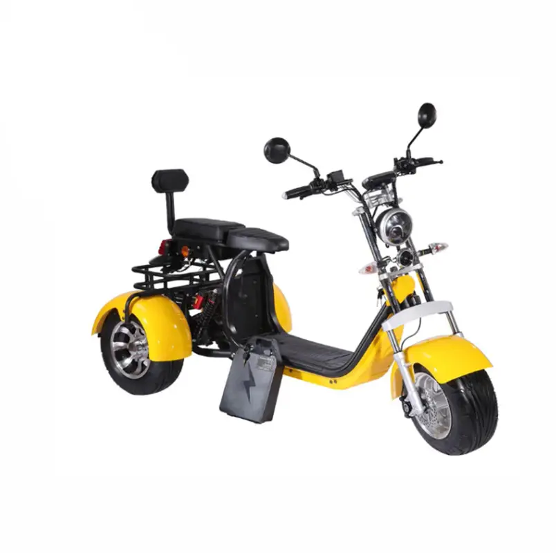 Véhicule électrique italien à chargement lourd, Tricycle électrique à pédale pour adultes pour la livraison de la cargaison