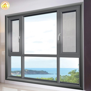 Factory Thermal Break House Home Double Glazed Aluminum Building <strong>Windows</strong> With Mosquito Net - Product Image 3