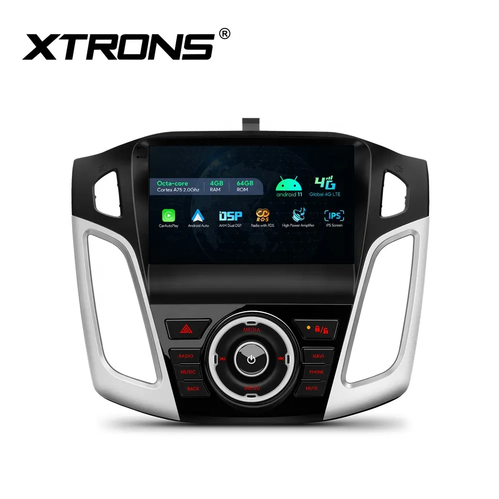 XTRONS Android 11 8core IPS DSP CP AA 4G LTE lettore DVD multimediale per auto per Ford Focus 12-17 BT autoradio navigazione GPS Stereo