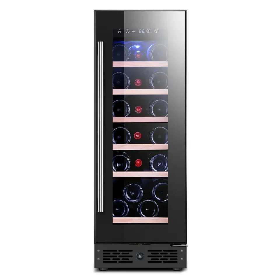 145L Top bán điện LCD màn hình cảm ứng kim loại tủ lạnh nam châm mỹ phẩm ngoài trời xe tủ lạnh
