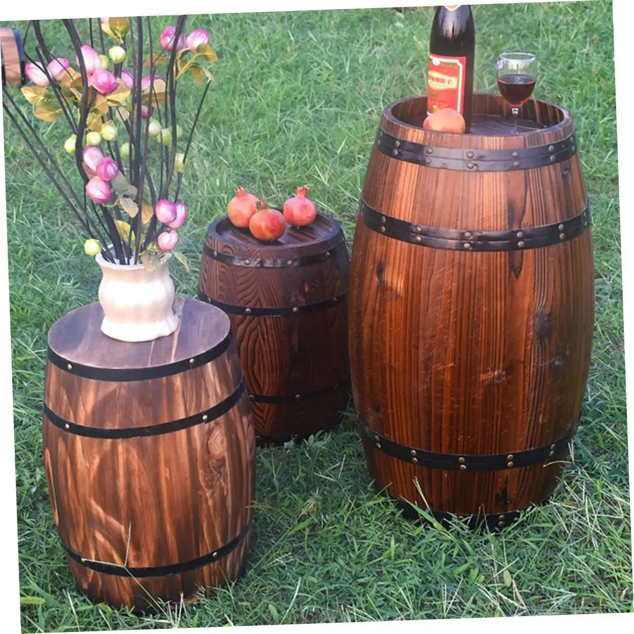 Tonneau de vin en bois de haute qualité de 50 litres et tonneau de vin en bois tonneaux de vin en bois robustes et durables