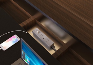 JOYE-enchufe empotrado de alta gama con 3 puertos de CA, toma de corriente de escritorio con USB