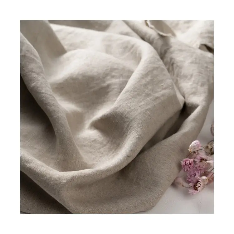 Tela suave a granel, 2,8 m de ancho, orgánica, lavado a piedra, tela de lino 100% puro para ropa de cama