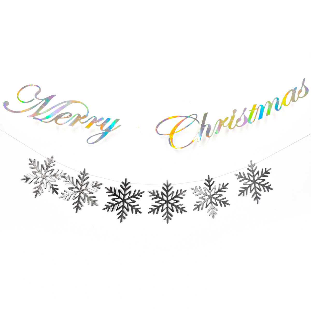 Noël laser flocon de neige argenté