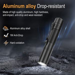 RJ13 Small <strong>Flash</strong> Light 1000mah 14500 AA Batteries 5-Mode <strong>Memory</strong> <strong>Function</strong> IP66 Waterproof Aluminium Alloy USB Charging LED Black - Product Image 2