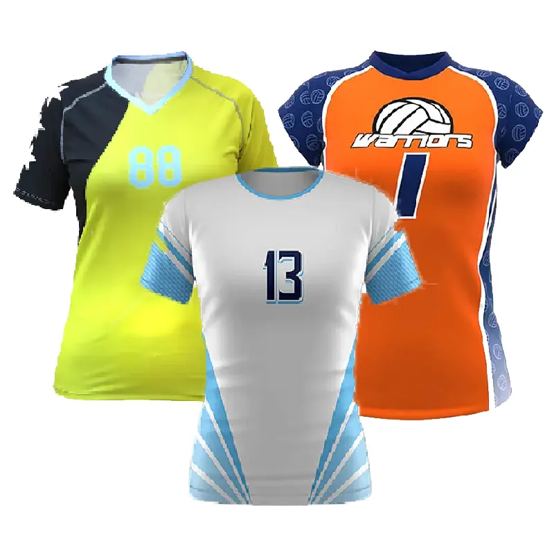 Custom Nieuwste Ontwerp Volleybal Uniform Voor Mannen En Vrouwen Ontwerp Blauwe Volleybal Truien Volleybal Kleding