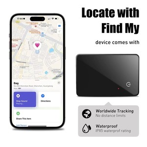 Mfi防水ライフポータブルワイヤレスパーソナルスマートタグアンチロスファインダーカードウォレット、GPSトラッカー付きApple Find My Airタグ - Product Image 5