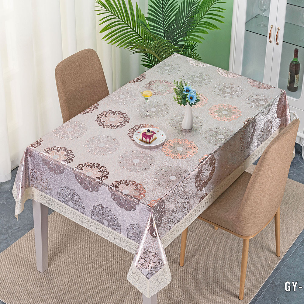 Easy Clean Lace Edge PVC Independent Table Cloth Sheet