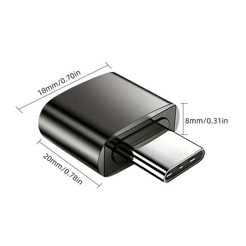 Adattatori per convertitori di cavi dati USB-C al connettore tipo-c adattatore OTG USB 3.0 maschio a tipo C femmina adattatore per trasferimento convertitore OTG