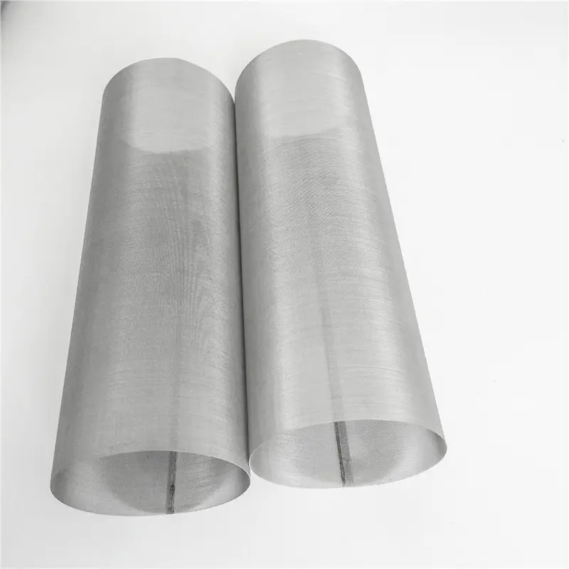 50 micron stainless steel 304 round wire mesh metal screen perforated cigarette can filter cylinder tube