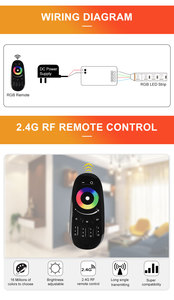 RGB-01 2,4 г RGB светодиодный контроллер DC12V-24V для внутреннего/наружного украшения и рекламы световые коробки управления освещением - Product Image 6