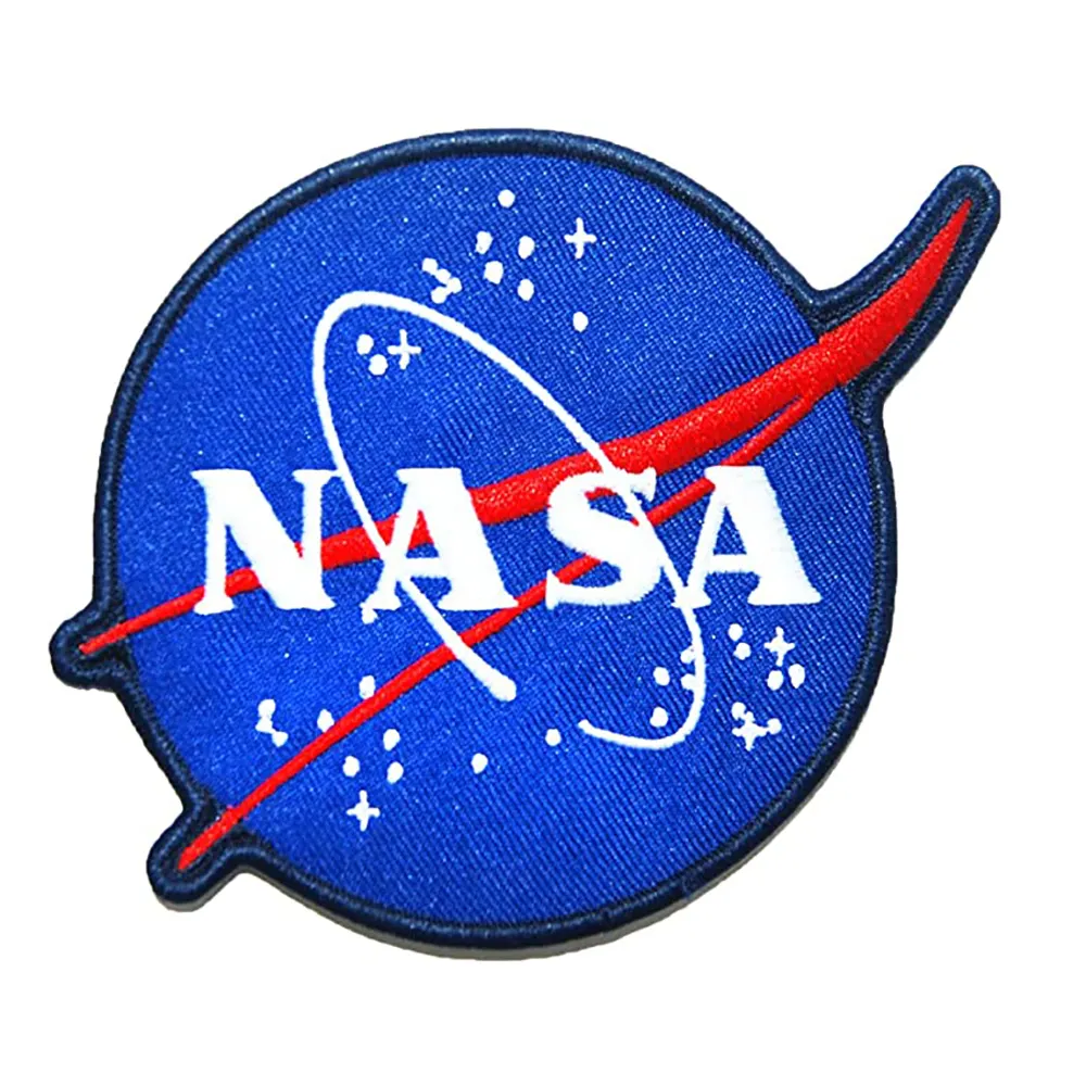 Wholesale Custom NASA Space Letter Designer Logo Iron on Embroidery Patch