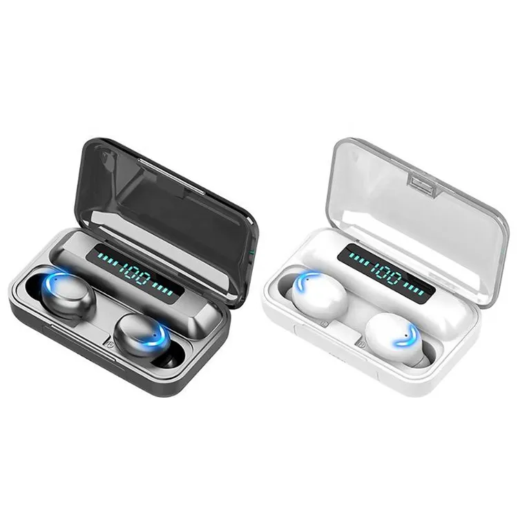 Orijinal TWS F9-5C F9-5 Mobile su geçirmez kulak içi kulaklıklar cep telefonu kullanımı için taşınabilir şarj cihazı ledi ekran Bluetooth kulaklıklar ile
