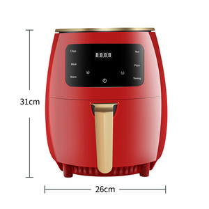 Freidora de aire Digital Silver Crest, controlador de temperatura del horno, pantalla LCD, temporizador, gran capacidad de 3L y 8L, freidora de aire inteligente de plástico negro - Product Image 4