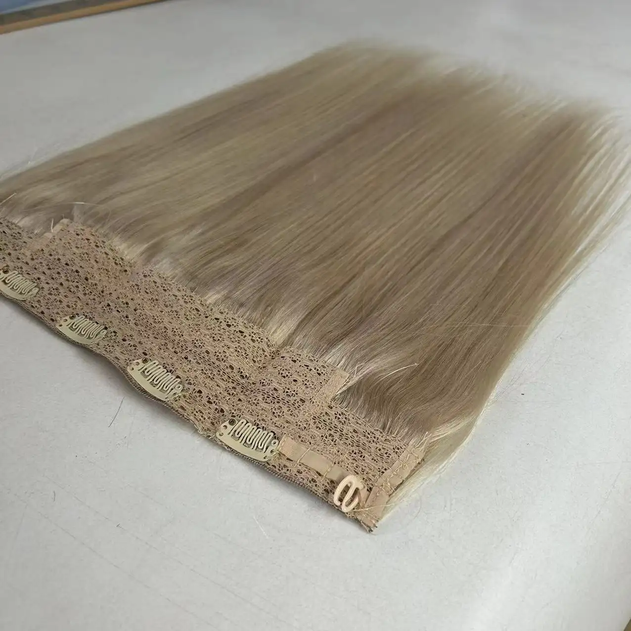 Прямые китайские волосы 100% девственные волосы Remy заколка для волос одна штука