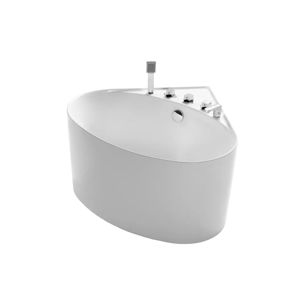 Nuovo stile bianco acrilico alcova combinazione doccia e bagno moderno da interno indipendente