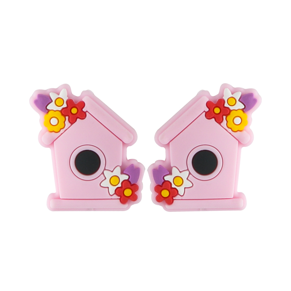 Flower house Focal bead Baby Pink SA240