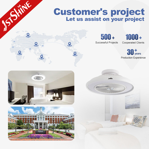 1stshine led吊扇OEM彩色品牌可调光LED照明安装吊箱风扇 - Product Image 5