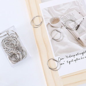 2024 mới 25mm mini giấy màu Clip sáng tạo hình dạng kim loại giấy Clip trở lại loại kim xuyên biên giới cung cấp độc quyền - Product Image 3