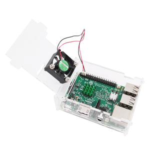 Funda acrílica para Raspberry Pi con ventilador pequeño, carcasa acrílica engrosada, ventilador fuerte, aplicable a Raspberry Pi 4B/ 3B +/3B/2B/B + - Product Image 2
