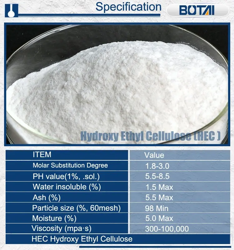 Espesante de éter de celulosa soluble no iónico estabilizador de hidroxietilcelulosa HEC polvo hidroxietilcelulosa para pintura