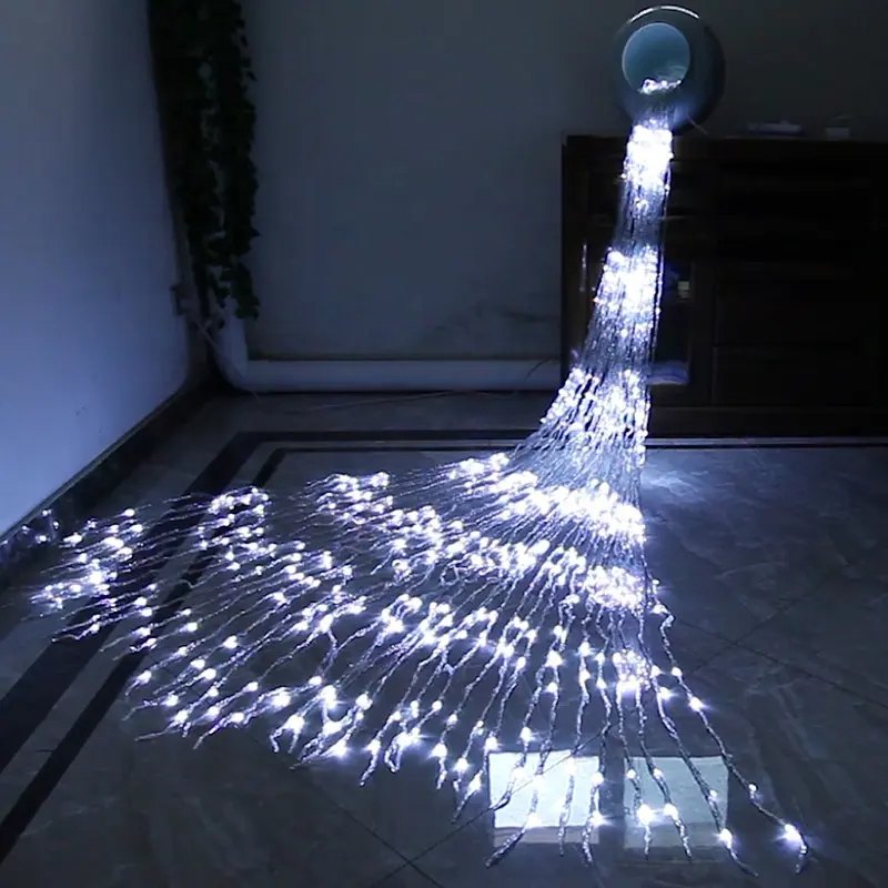 Waterfall Curtain Led String Light Garland Water Flow Meteor Shower Rain Light Window Icicle Decor Lights