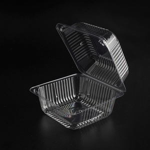 Temizle plastik menteşeli çıkar konteynerler tek kullanımlık kapaklı gıda kek kutusu kapaklı konteynerler - Product Image 1