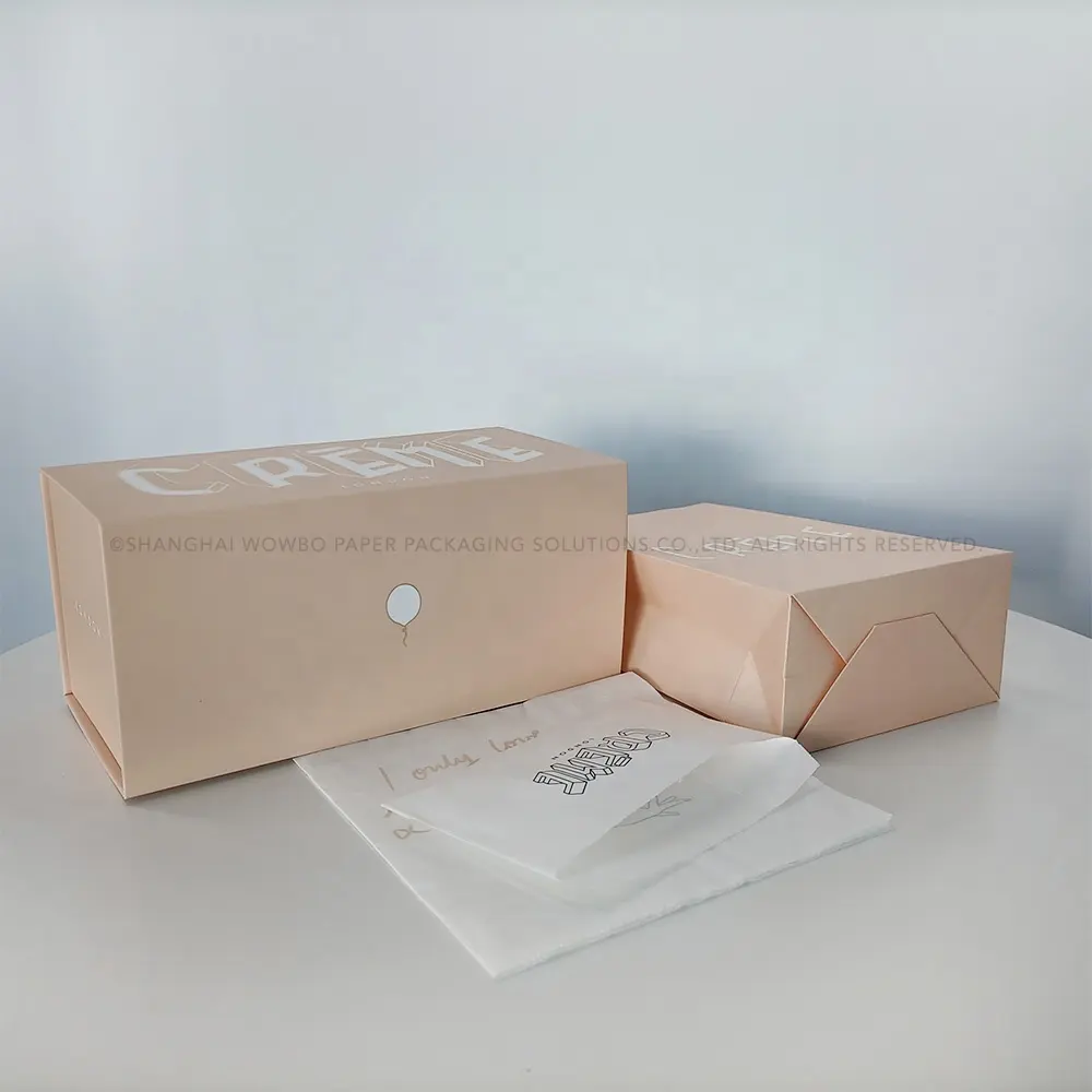 Fábrica atacado preço reduzido design personalizado impressão greaseproof bolsa saco retângulo livro forma magnética caixa de presente