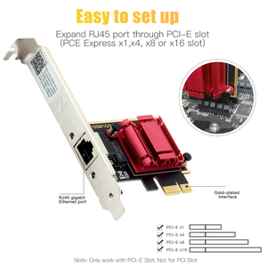 1000Mbps 2500M Gigabit <strong>PCI</strong>-E Wired Network <strong>Adapter</strong> 2.5G PCIe to RJ45 <strong>Ethernet</strong> Network Card 2500Mbps Nic Lan Card for Desktop PC - Product Image 2