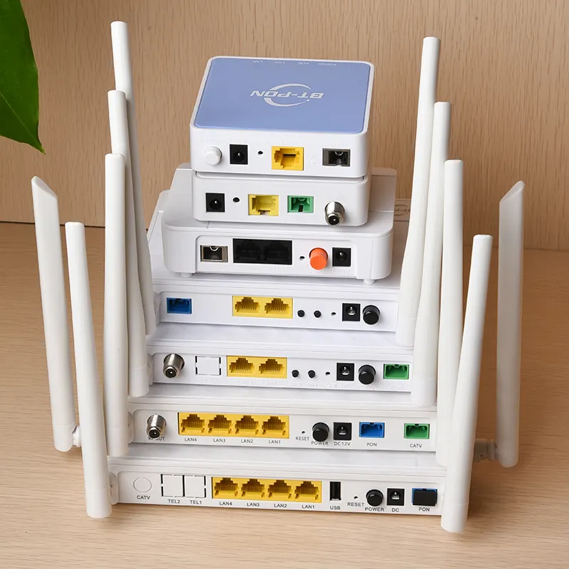 Oem ODM nhà máy FTTH sợi onu Router 1ge 1fe 2.4 Gam con cầu Y RF Wifi xpon ONT GPON onu CATV