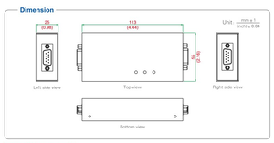 UOTEK UT-208工业RS232至RS-485 RS422隔离转换器高质量隔离