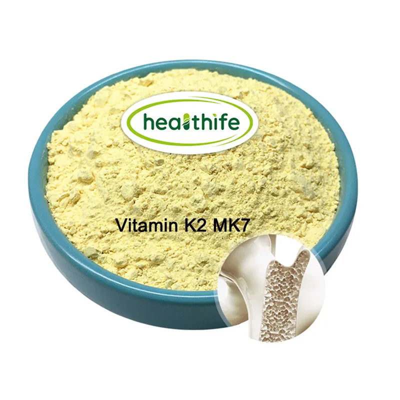 Polvo de vitamina K2 MK4 MK7 pura de grado alimenticio de Healthife