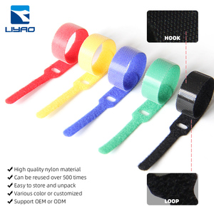 Personalizado Auto-adesivo para Velcro Abraçadeiras Gancho de Fixação Correias para Gerenciamento de Arame Resistente ao Calor e Reutilizável Cable Stra