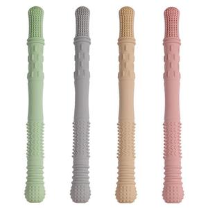 Hot bán BPA free mềm máy rửa chén an toàn Silicone mọc răng Đồ chơi nhai rơm cho trẻ sơ sinh và trẻ mới biết đi cấp thực phẩm bé teethers - Product Image 5