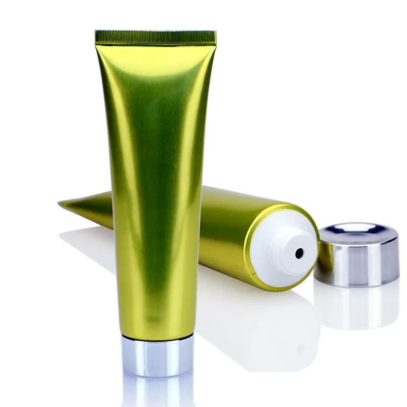 Per la cura della pelle bianco opaco biodegradabile PE stampa vuota detergente trasparente dentifricio cilindro morbido tubo per spremitura
