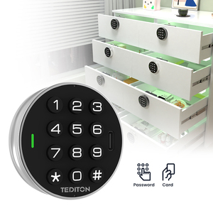 Tediton工厂智能锁组合密码数字代码卡无钥匙键盘智能柜锁 - Product Image 2