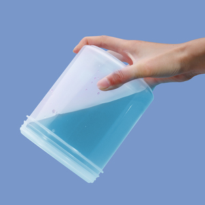カスタム300mlグリース小さな広口透明な空のプラスチッククリーム容器ジャープラスチック製の内部キャップとねじ込み蓋で密封