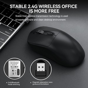 T-WOLF X8ワイヤレスデュアルモードゲーミングマウスType-c充電式軽量滑り止めステッカー複数のシステムに適しています - Product Image 5