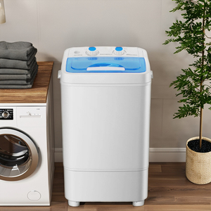Lavadora inteligente portátil para el hogar con luz azul, nueva semiautomática con función de pelado integrada, fuente de energía eléctrica - Product Image 2
