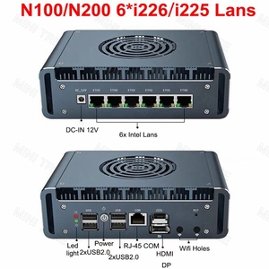 Barebone Intel Firewall der 12. Generation Mini-PC Alder Lake i3 N305 ES N100 Lüfter OpnSense Router Firewall 6LAN 2.5G HD DP RJ45 COM USB 3.0 - Product Image 5